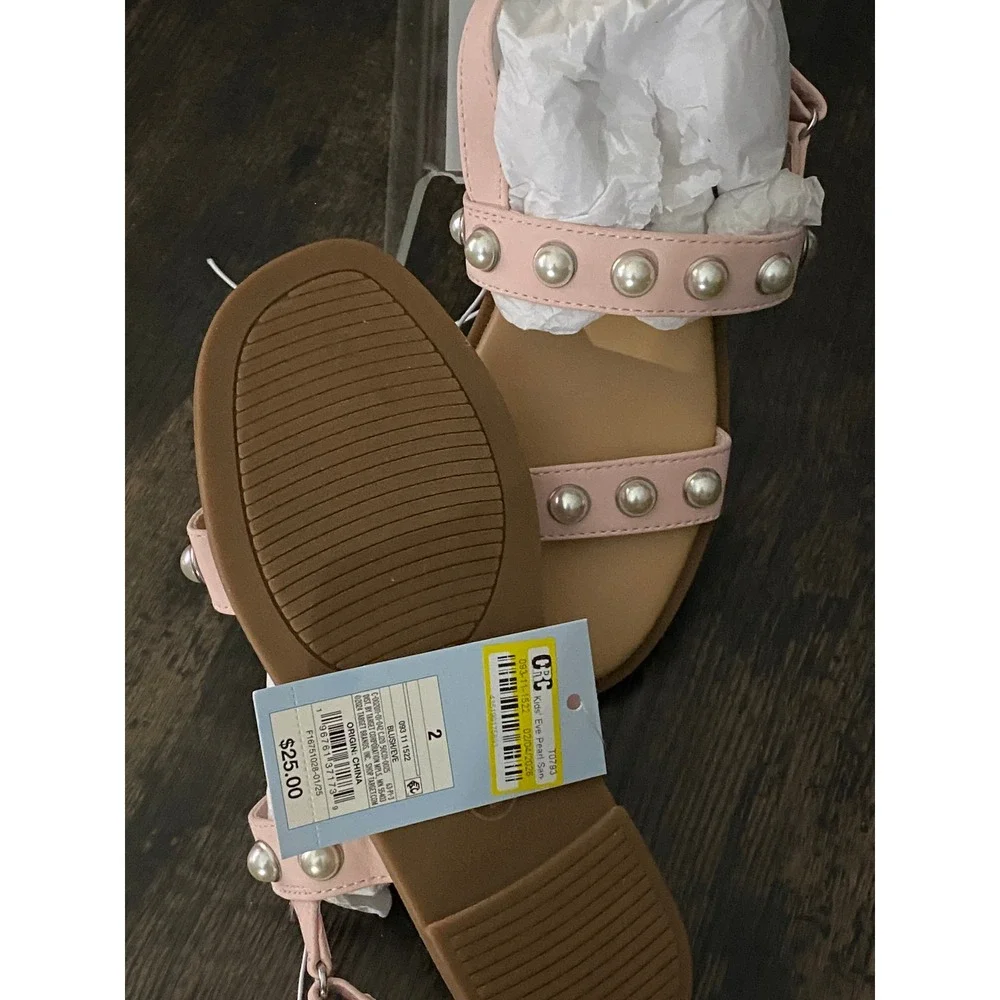 Little Girl Sandals Cat & Jack Eve‎ Pearl Blush 2 New With Tags
